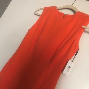 Sleeveless Calvin Klein Dress in Tangerine